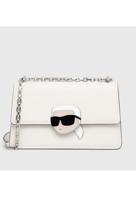 Сумочка кольору айворі Karl Lagerfeld 