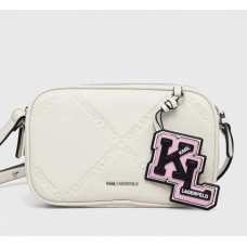 Сумочка молочного кольору з екошкіри Karl Lagerfeld 
