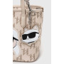 Сумочка бежева Karl Lagerfeld з екошкіри