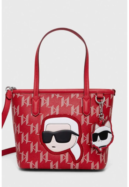 Сумочка червона Karl Lagerfeld з екошкіри