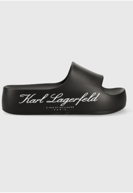 Шльопанці резинові на платформі Karl Lagerfeld 