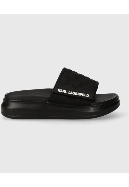 Шльопанці на патформі чорні Karl Lagerfeld 