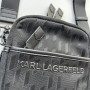 Сумочка тканева кросбоді чорна Karl Lagerfeld
