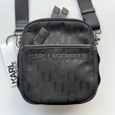 Сумочка тканева кросбоді чорна Karl Lagerfeld