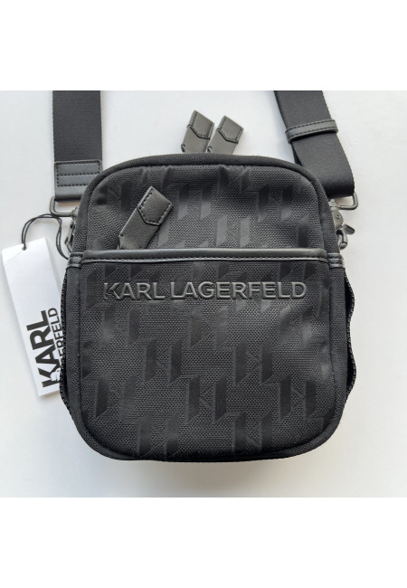 Сумочка тканева кросбоді чорна Karl Lagerfeld
