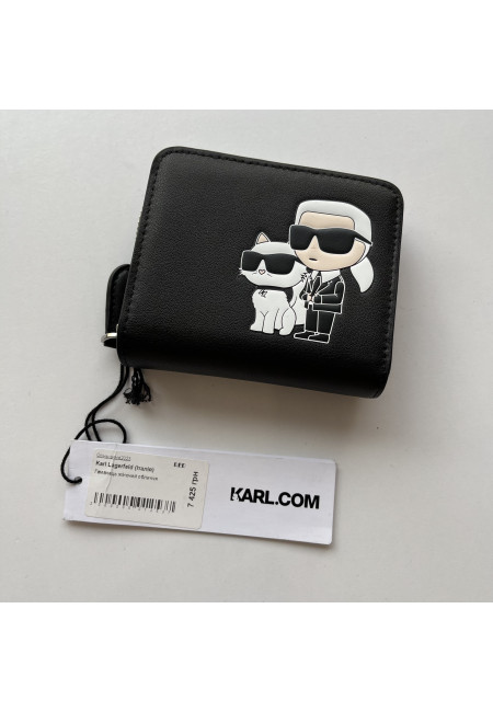 Гаманець чорний міні Karl Lagerfeld 