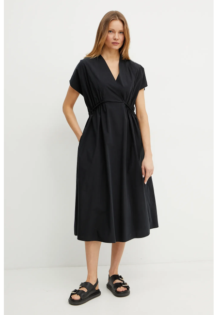 Бавовняна чорна сукня Max Mara Weekend Blasone