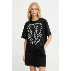 Бавовняна чорна футболка Max Mara Weekend Lecco