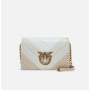 Стьобана сумка Pinko Love Bag Click бежева триколірна