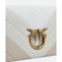 Стьобана сумка Pinko Love Bag Click бежева триколірна