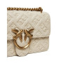 Сумка Pinko Love Bag біла з витисненим логотипом