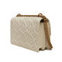 Сумка Pinko Love Bag біла з витисненим логотипом