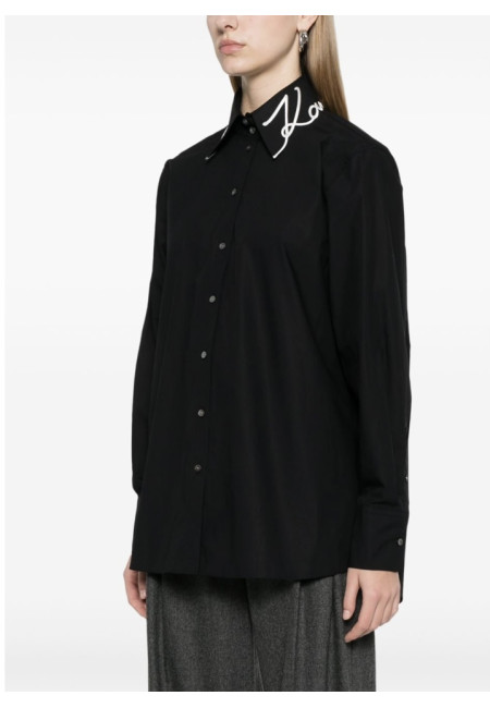 Сорочка чорна Karl Lagerfeld Signature