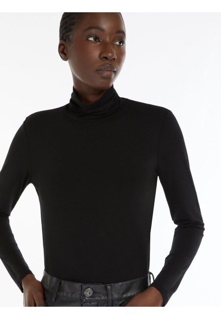 Жіночий лонгслів з віскози чорний Max Mara Weekend