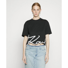 Футболка чорна signature Karl Lagerfeld 