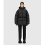 Пуховик із чорного матового нейлону MSGM