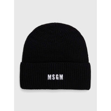 Вовняна чорна шапка MSGM