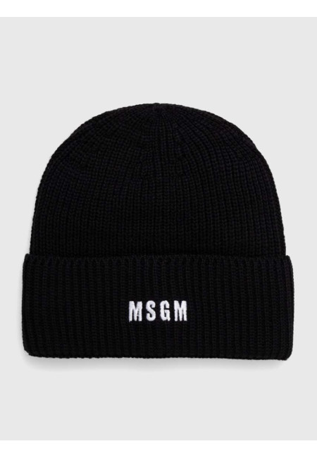 Вовняна чорна шапка MSGM