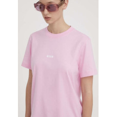 Бавовняна рожева футболка MSGM