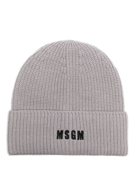 Шапка сіра вовняна MSGM
