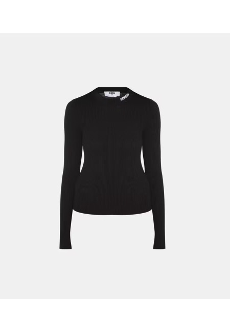 Чорний лонгслів MSGM