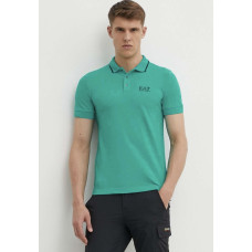 Поло EA7 Emporio Armani чоловічий зелений з принтом