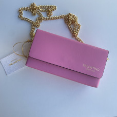 Рожевий клатч шкіряний Valentino Bags