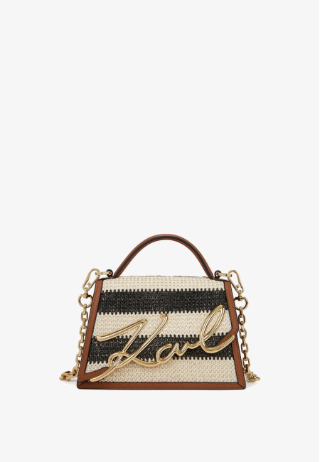 Сумка маленька рафія колекція Signature від Karl Lagerfeld