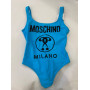 Купальник цільний блакитний Moschino