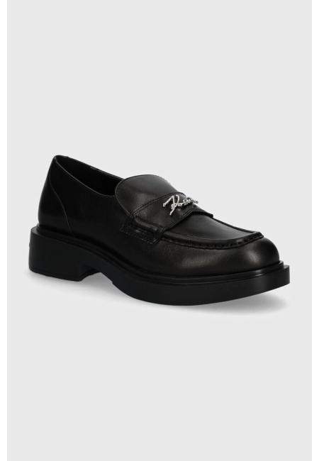 Чорні шкіряні лофери Karl Lagerfeld MACIE