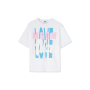 Футболка оверсайз з рожево-блакитним малюнком "MSGM love Milano" MSGM