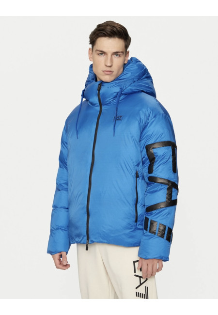 Блакитний чоловічий пуховик Emporio Armani
