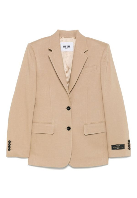 Однобортний бежевий жакет MSGM Tailoring