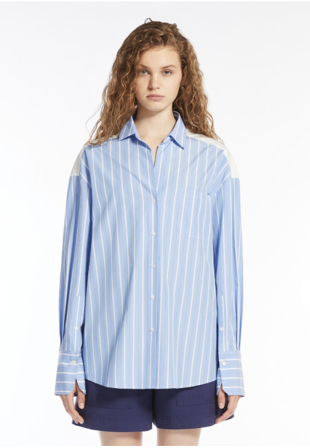 Сорочка у смужку блакитна Max Mara Weeknd