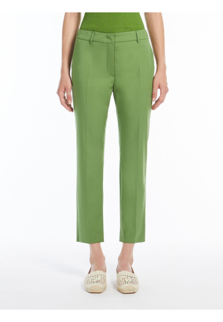 Штани укорочені зелені Max Mara Weekend Cecco