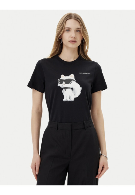 Футболка чорна з котом Karl Lagerfeld