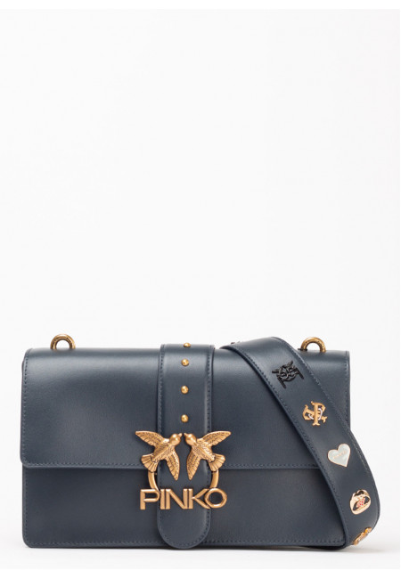 Темно-синя сумка Pinko Classic Love Bag Icon Simply з ЗАКЛЕПКАМИ art 158