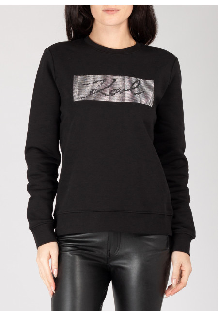 Чорний світшот Karl Lagerfeld зі стразами art 185